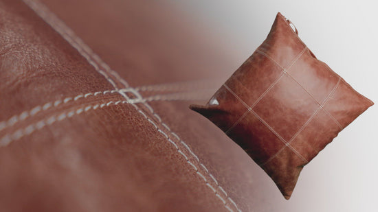 leather lumbar pillow cover