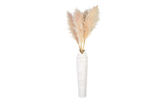 tall white floor vase for pampas grass