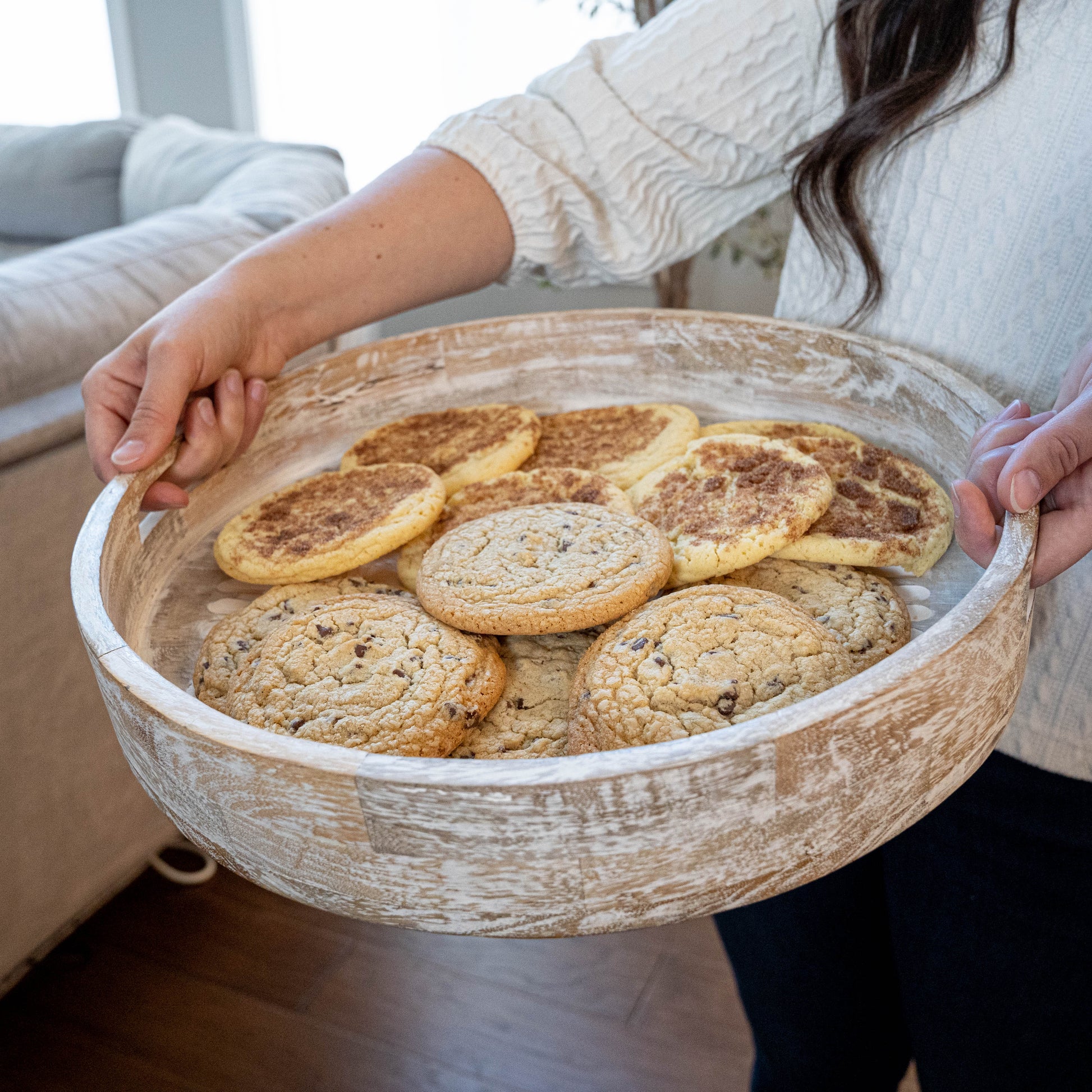 round large ottoman tray